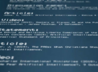 Artificial Intelligence and Christian Faith – A list of introductory resources