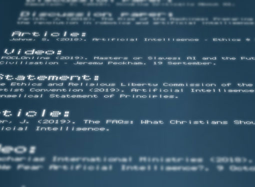 Artificial Intelligence and Christian Faith – A list of introductory resources
