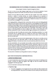 Frontpage_recommendations for opening the churches