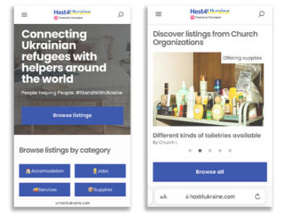 New cooperation platform Host4Ukraine now features Christian organisations on the landing page