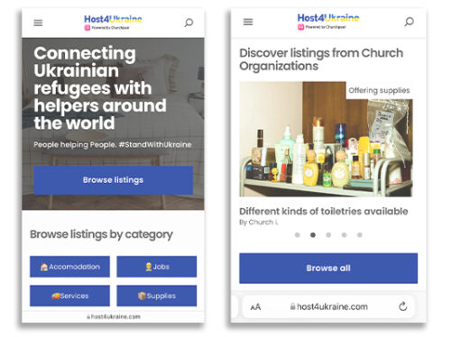 New cooperation platform Host4Ukraine now features Christian organisations on the landing page