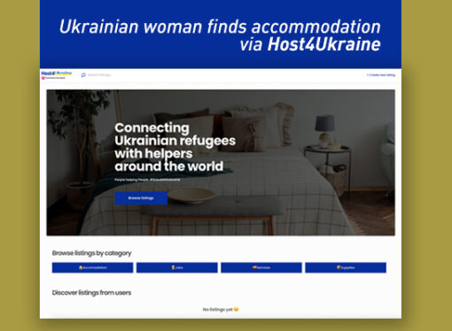 Ukrainian woman finds accommodation via Host4Ukraine