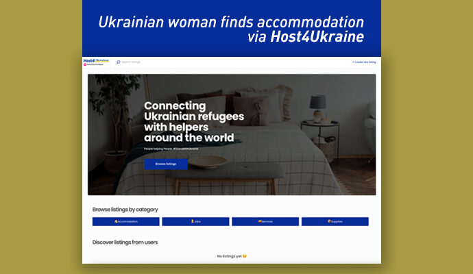 Ukrainian woman finds accommodation via Host4Ukraine