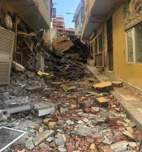 Destroyed buildings in Turkey